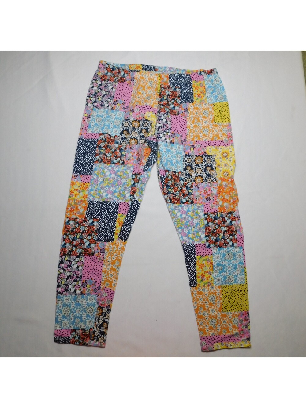 No Boundaries Womens XXL 19 Patchwork Floral Leggings Multicolored Cropped Stret